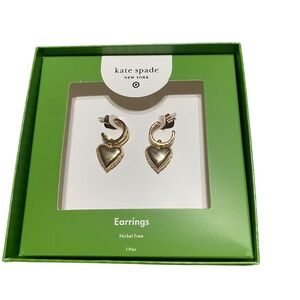 Kate Spade New York x Target Gold Balloon Heart Drop Earrings Trendy Nickel Free